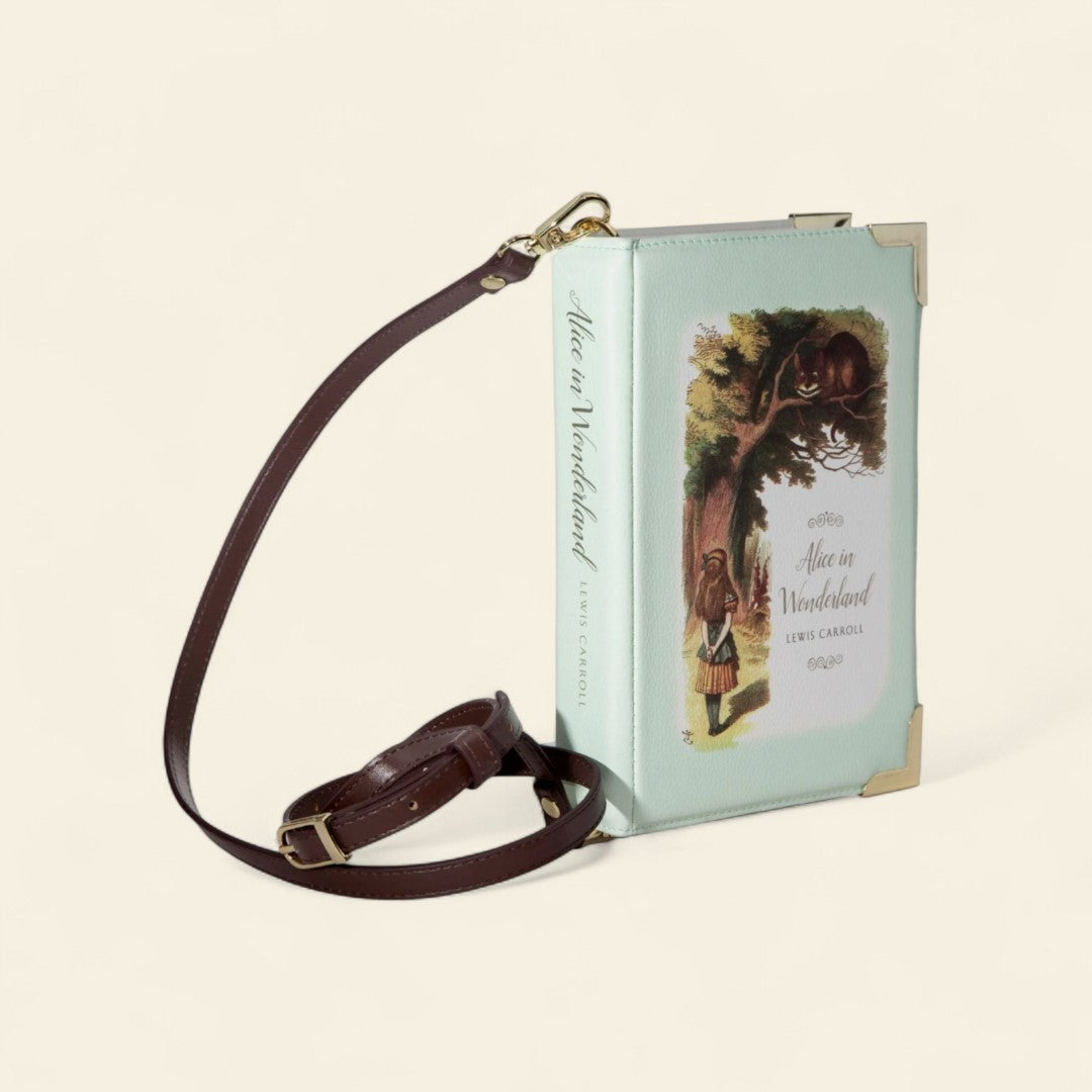Borsa turchese Alice in Wonderland - "Alice nel Paese delle Meraviglie" di Lewis Carroll