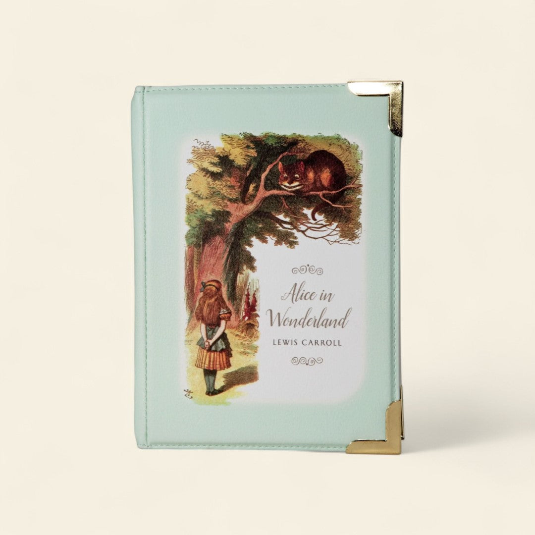 Borsa turchese Alice in Wonderland - "Alice nel Paese delle Meraviglie" di Lewis Carroll