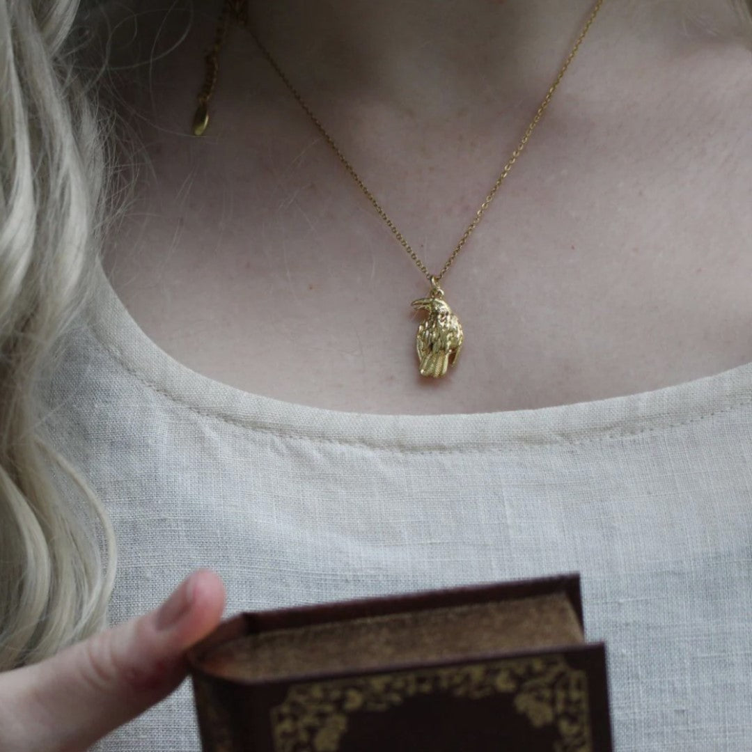 Collana con Ciondolo Letterario ispirato a "Edgar Allan Poe – The Raven"