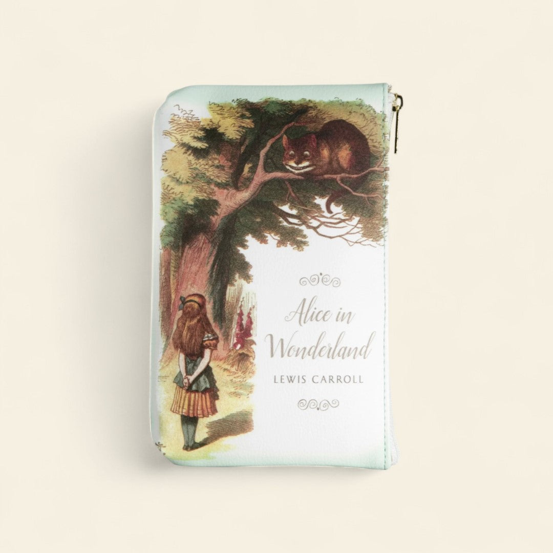Pochette portatutto turchese Alice in Wonderland - "Alice nel Paese delle Meraviglie" di Lewis Carroll