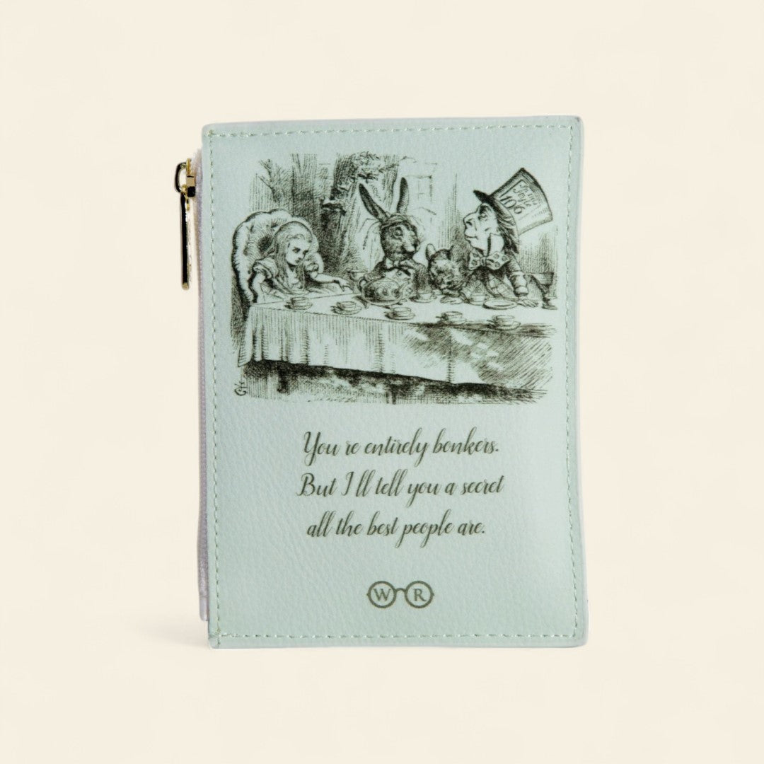 Portamonete e portacarte turchese Alice in Wonderland - "Alice nel Paese delle Meraviglie" di Lewis Carroll