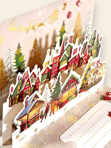 Biglietto di Auguri di Natale con Decoro Pop Up