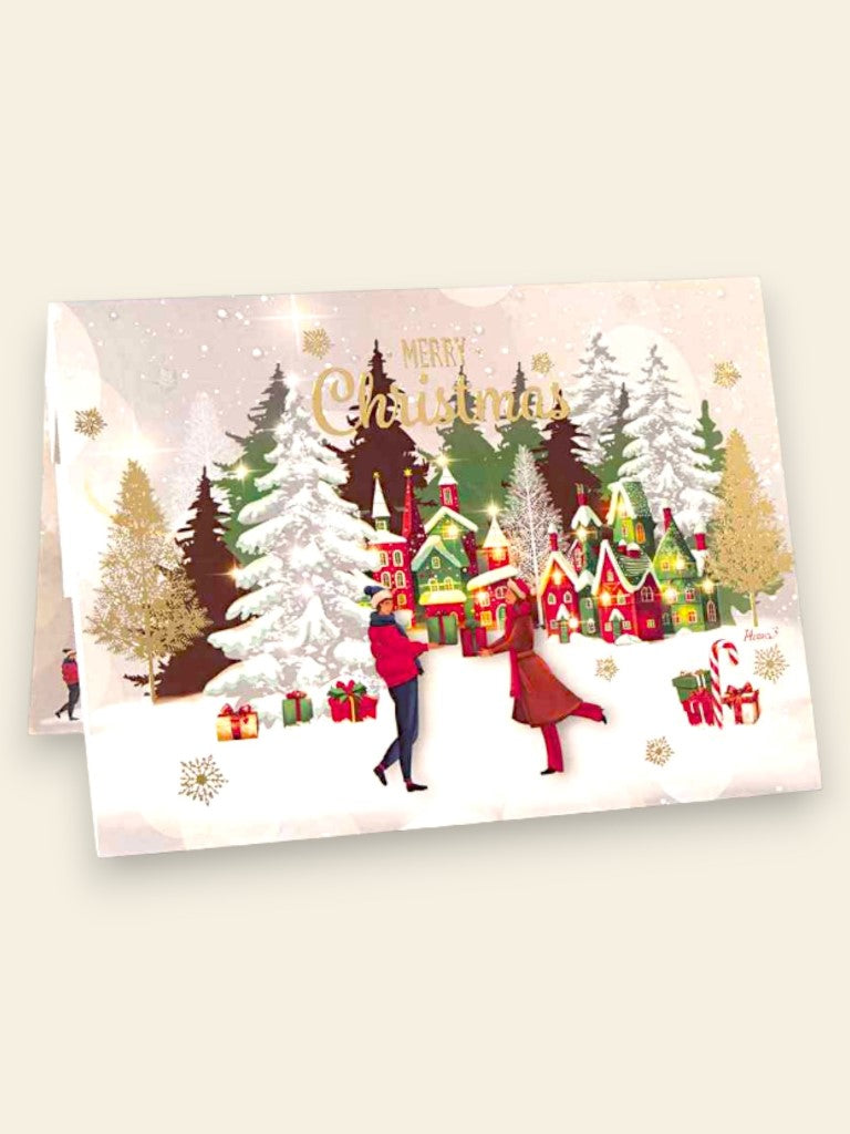 Biglietto di Auguri di Natale con Decoro Pop Up
