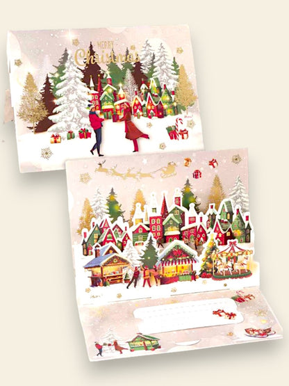 Biglietto di Auguri di Natale con Decoro Pop Up