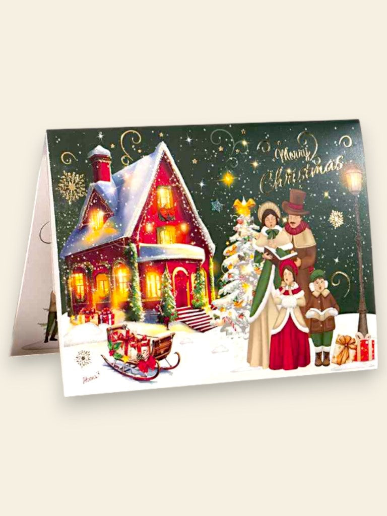 Biglietto di Auguri di Natale con Decoro Pop Up