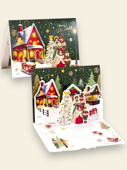Biglietto di Auguri di Natale con Decoro Pop Up