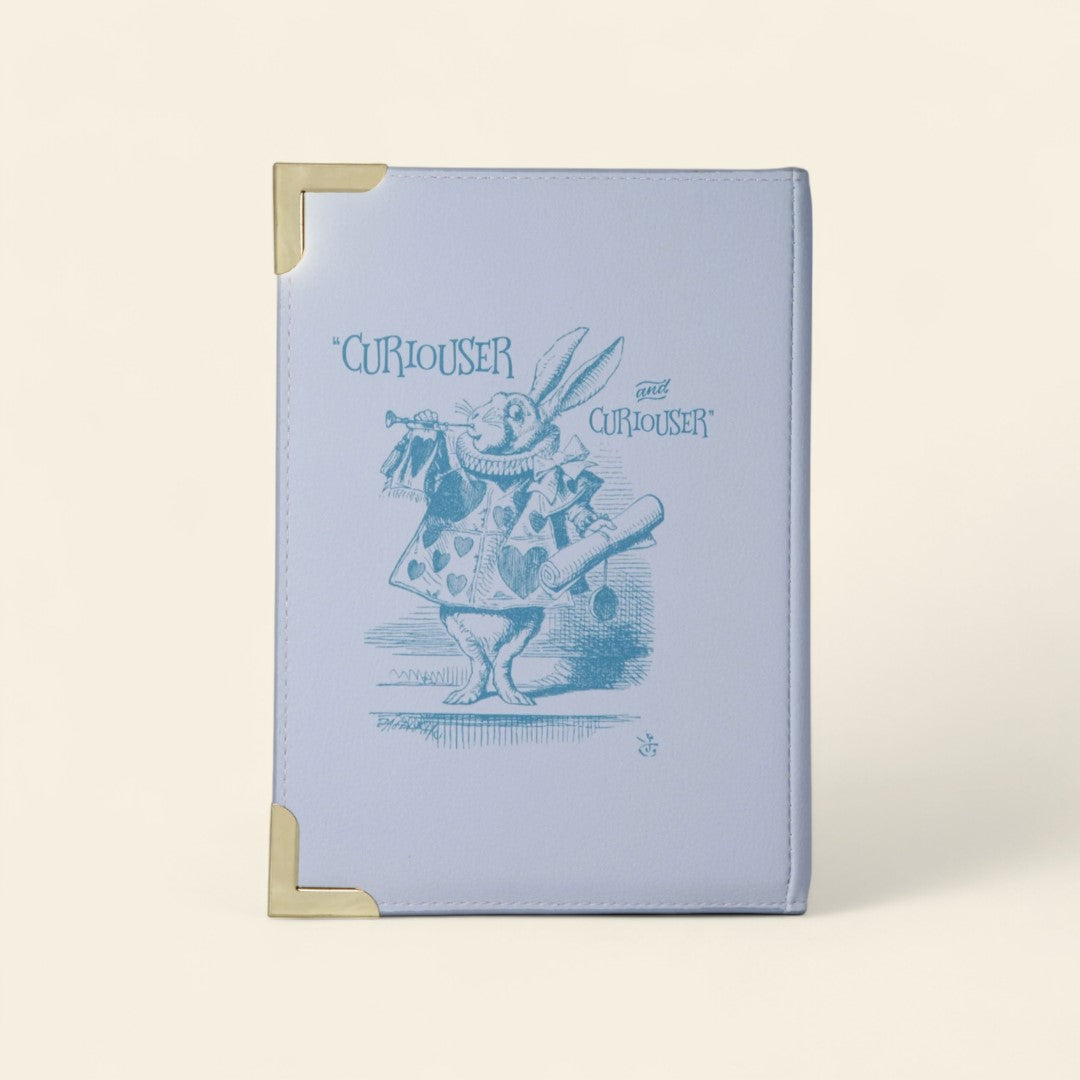 Borsa motivo azzurro violetto di Alice in Wonderland - "Alice nel Paese delle Meraviglie" di Lewis Carroll