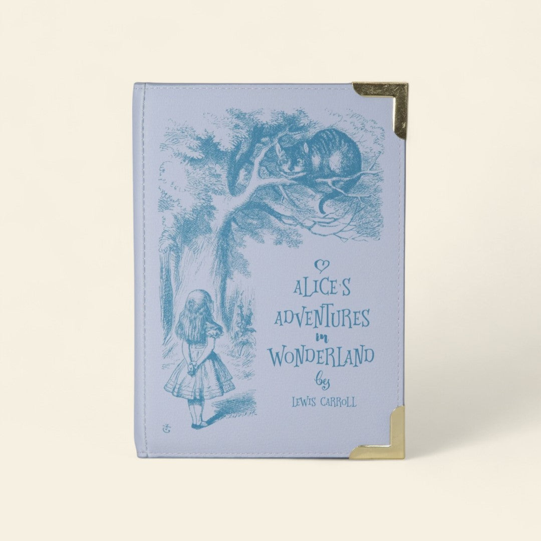 Borsa motivo azzurro violetto di Alice in Wonderland - "Alice nel Paese delle Meraviglie" di Lewis Carroll